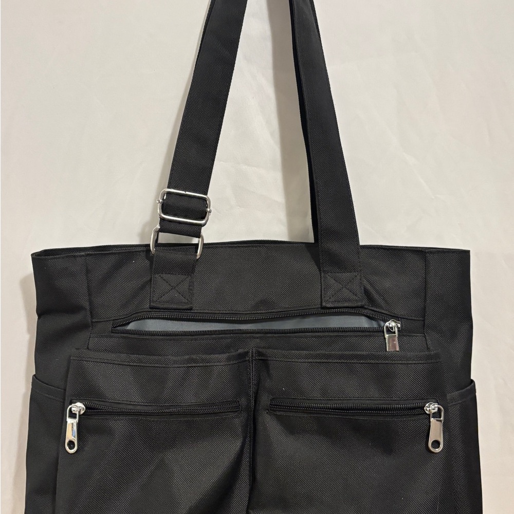 Elegant Black Laptop Tote Bag